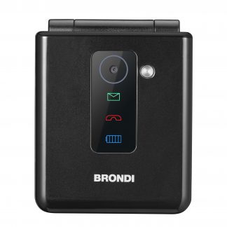 Brondi Flipper Nero Cellulare Flip Dualsim Display 2.4 Pollici