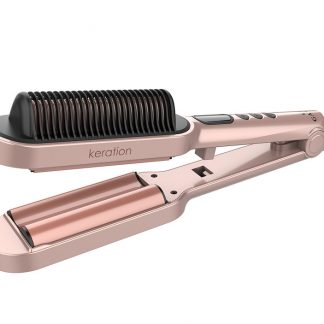 Gama GI1901 Microglitt Waver Brush Keration Piastra per Capelli 2 in 1