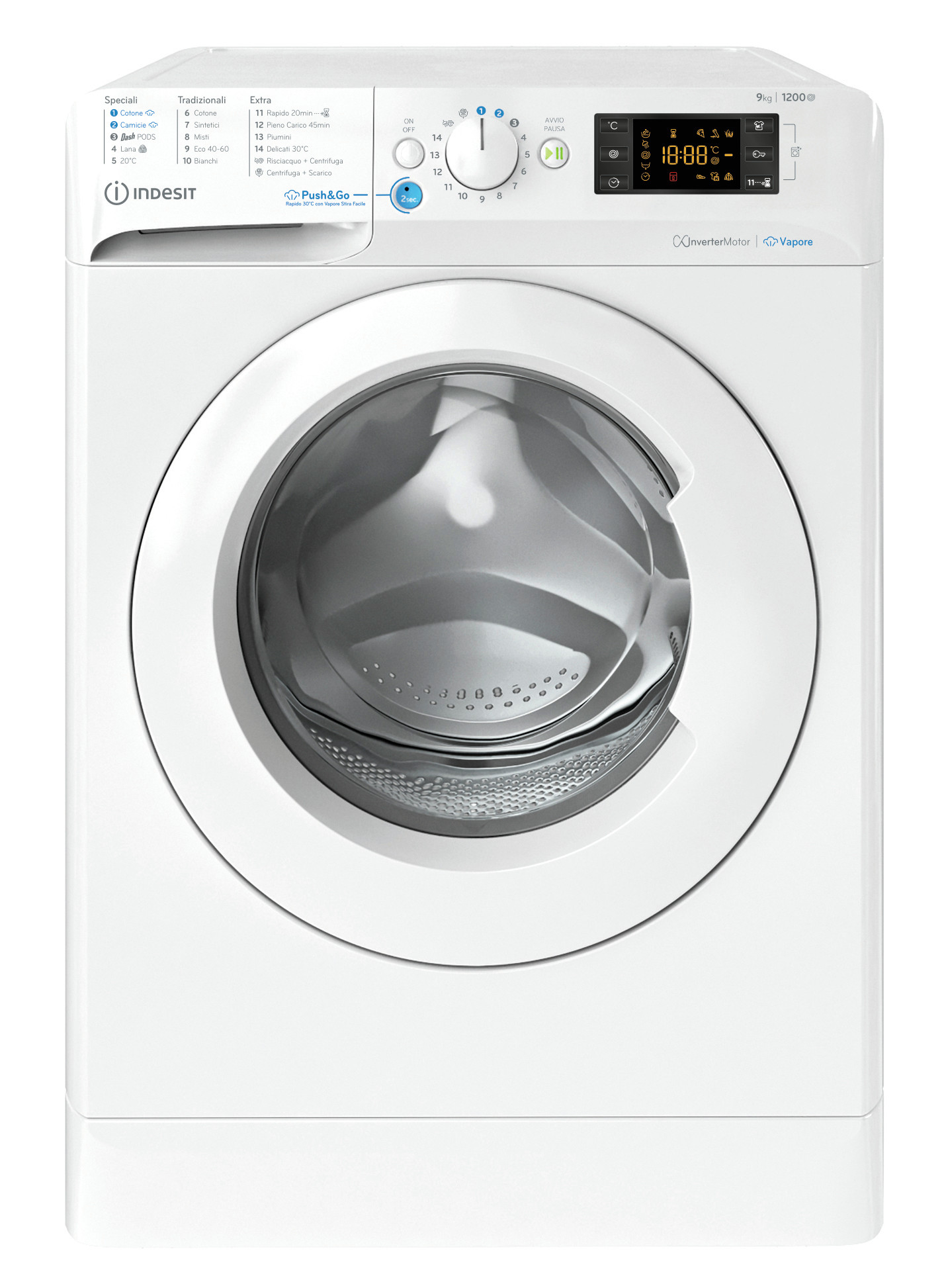 Indesit BWE91296XWVIT Lavatrice Carica Frontale 9KG 1200 Giri