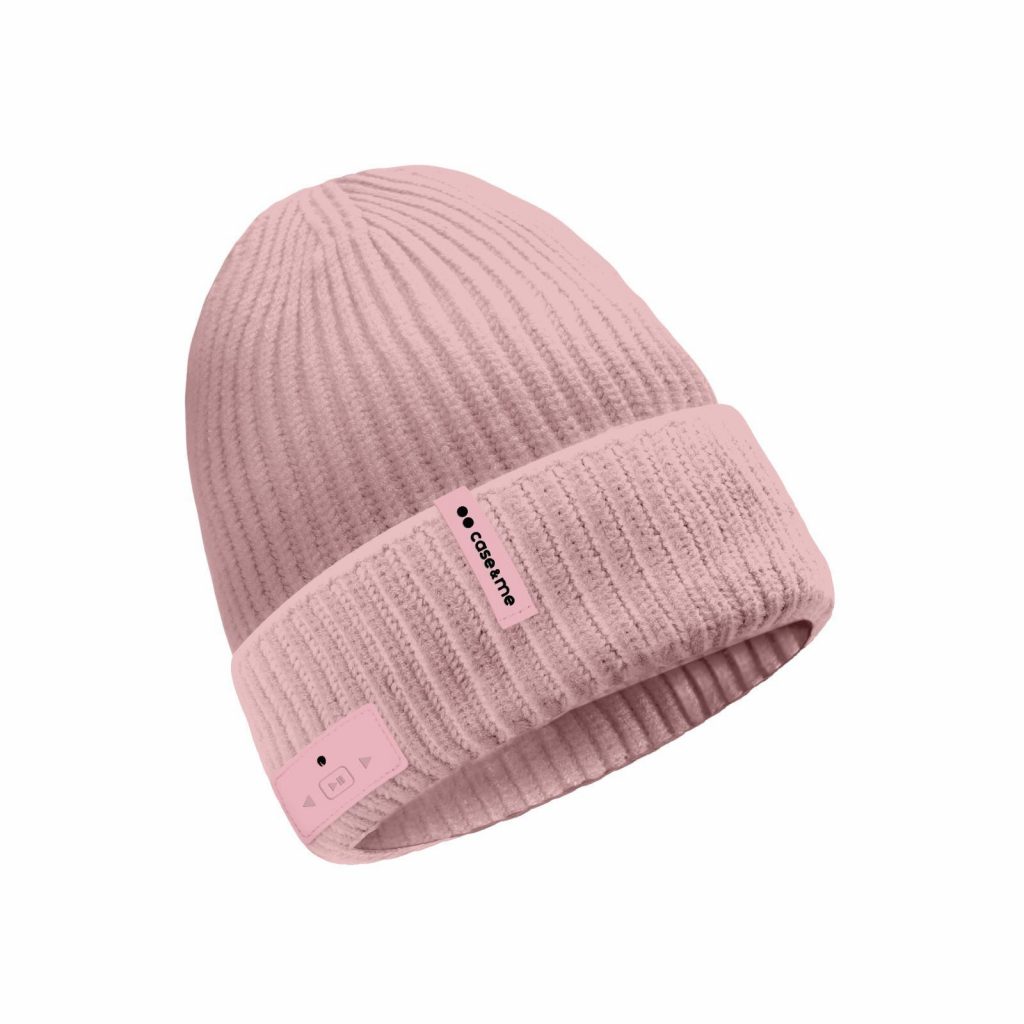 Case Me Cappello Invernale Rosa Wireless con Cuffie Integrate