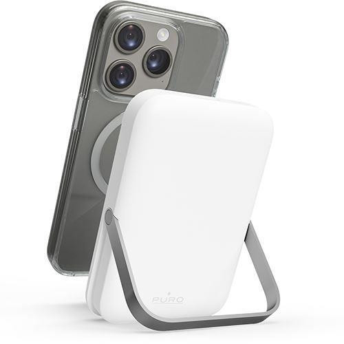 Puro PUFCBB50P3MAGWHI Powerbank 5000mAh MagSafe con Stand