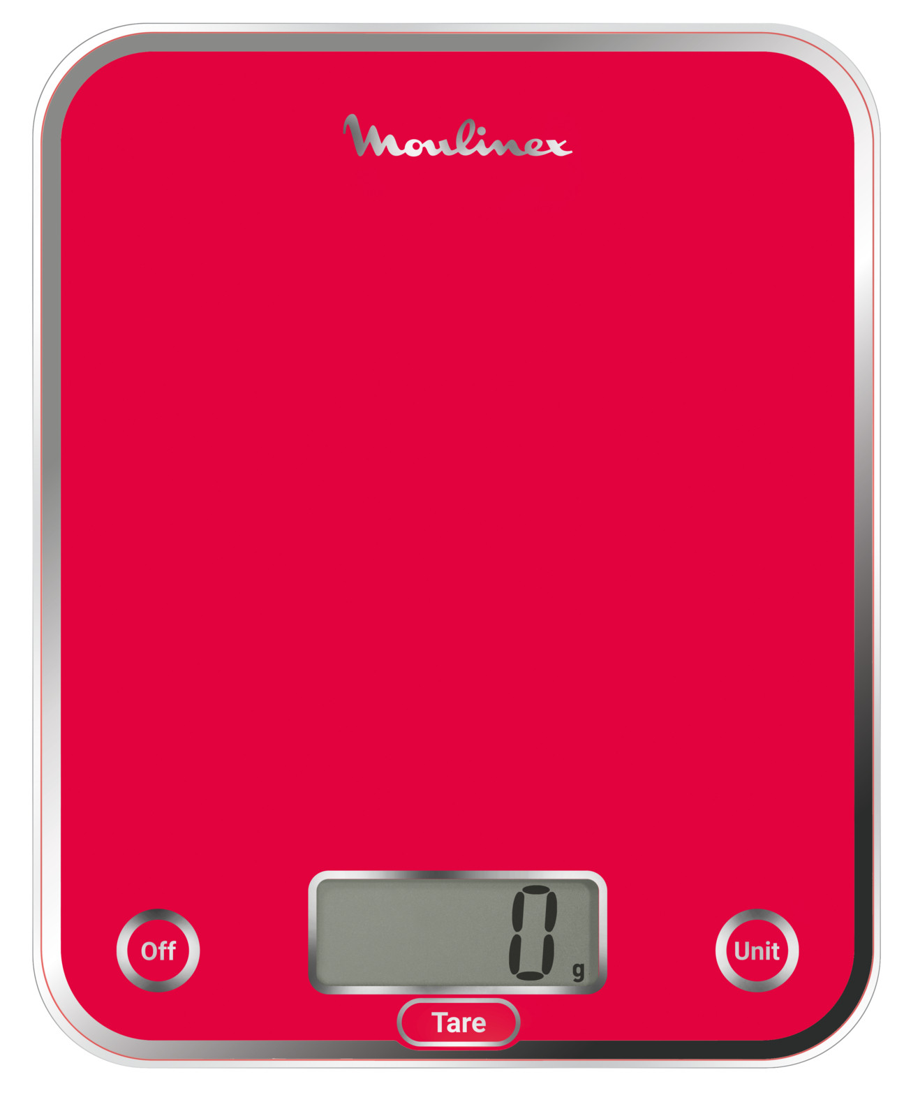 Moulinex Optiss BN50U3 Rossa Bilancia da Cucina in Vetro Portata Max 5 KG