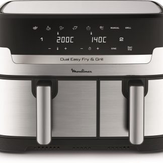 Moulinex Dual Easy Fry e Grill Friggitrice Ad Aria 2700W 2 Cestelli 8.3 Litri