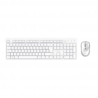 Trust Ody II Bianco Kit Tastiera e Mouse Wireless Silenziosi