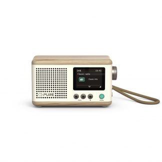 Pure Classic Mini Cotton White Radio Digitale Portatile con Bluetooth 5.3