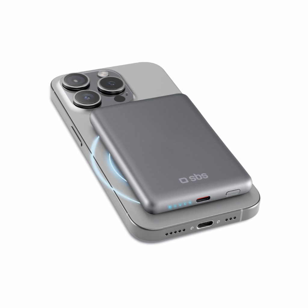 SBS TEBB5000MAGSLIM Powerbank 5000mAh Type-C Compatibile con MagSafe