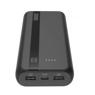 Cellular Line PBENTRY20000K Nero Powerbank 20000mAh Usb-C e 2 USB