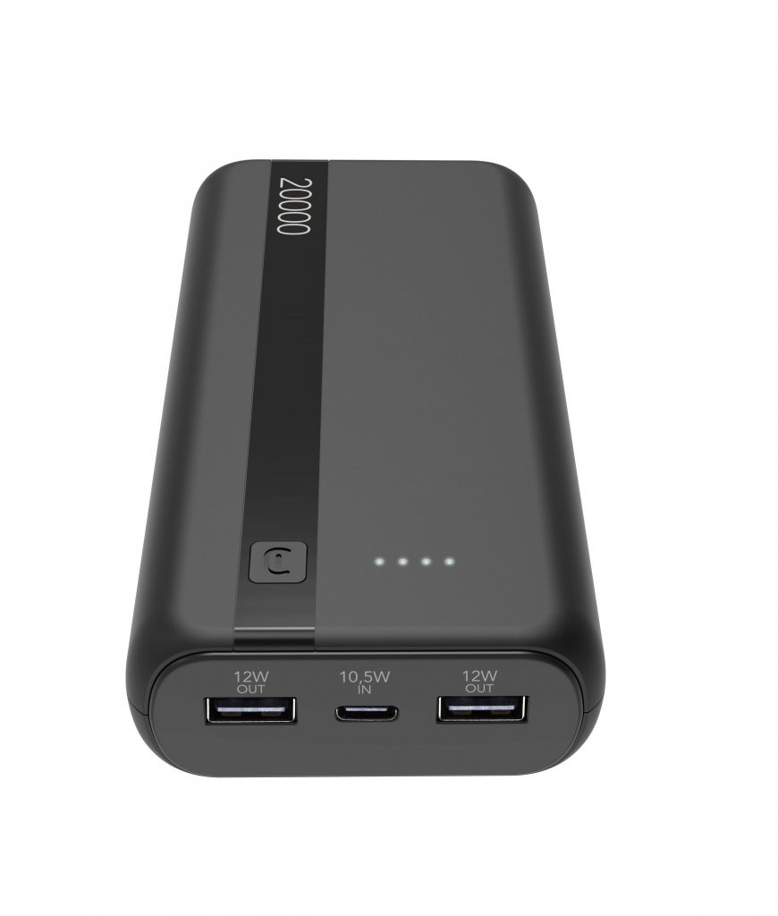 Cellular Line PBENTRY20000K Nero Powerbank 20000mAh Usb-C e 2 USB