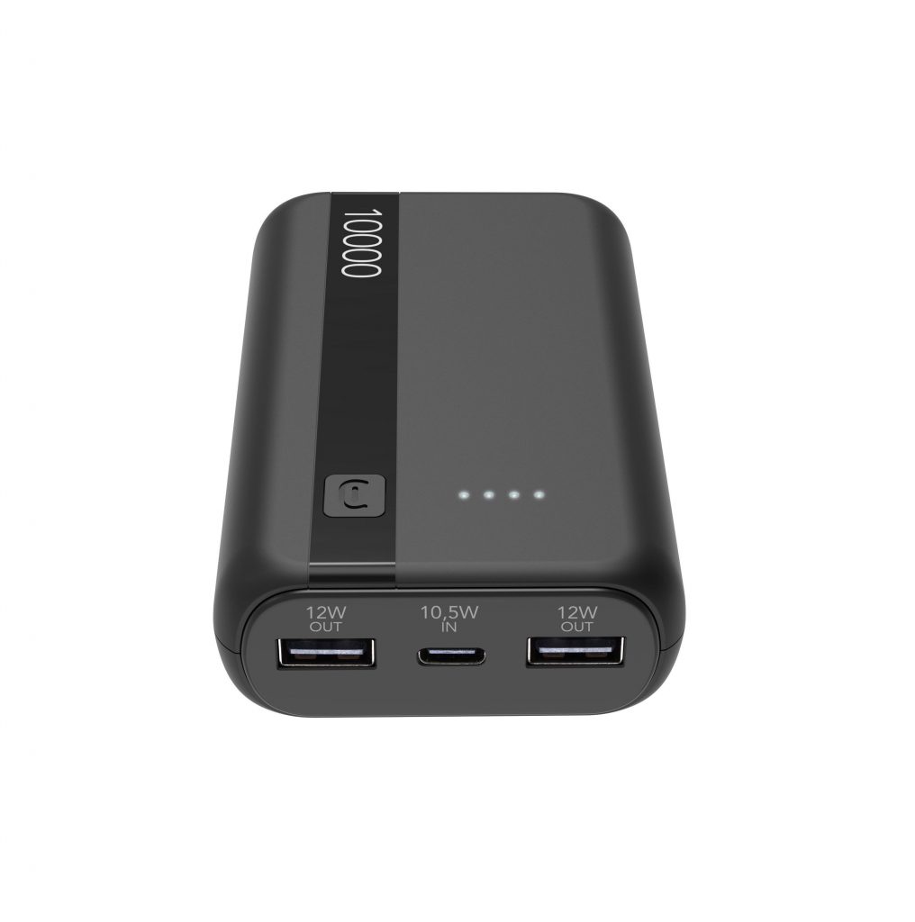 Cellular Line PBENTRY10000K Nero Powerbank 10000mAh Usb-C e 2 USB