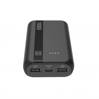 Cellular Line PBENTRY10000K Nero Powerbank 10000mAh Usb-C e 2 USB