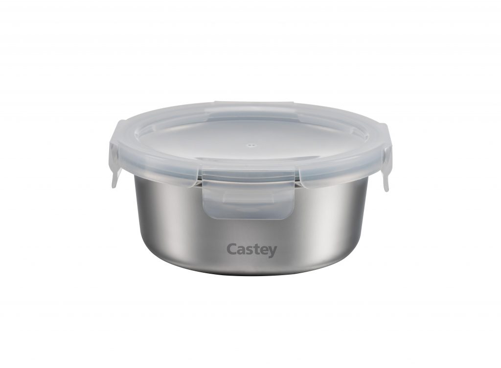 Castey SCB650 CContenitore Inox Tondo 650ML con Coperchio Ermetico