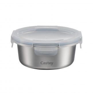 Castey SCB650 CContenitore Inox Tondo 650ML con Coperchio Ermetico
