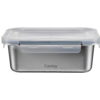 Castey SCA1780 Contenitore Inox Rettangolare 1780ML con Coperchio Ermetico