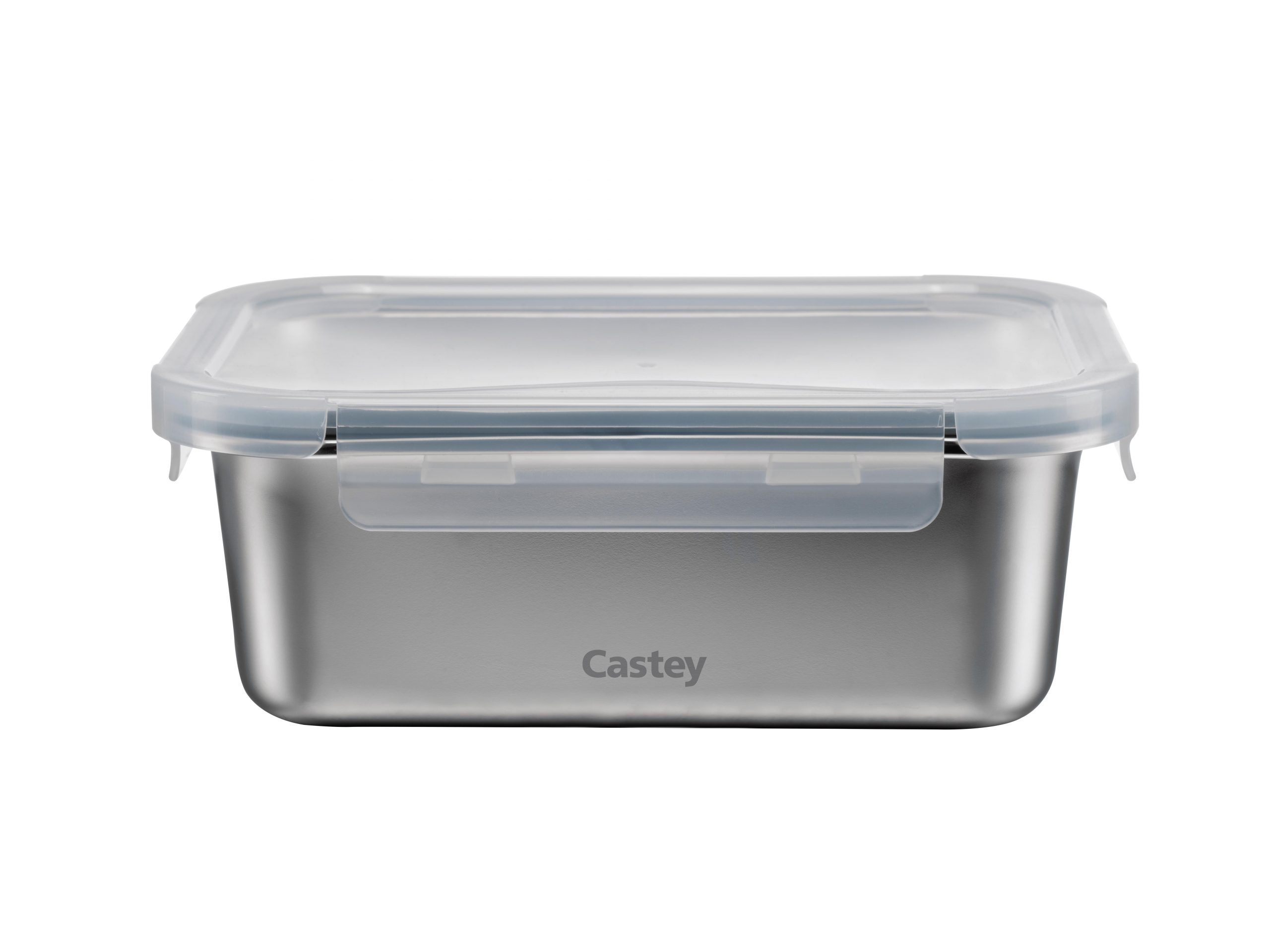 Castey SCA1200 Contenitore Inox Rettangolare 1200ML con Coperchio Ermetico