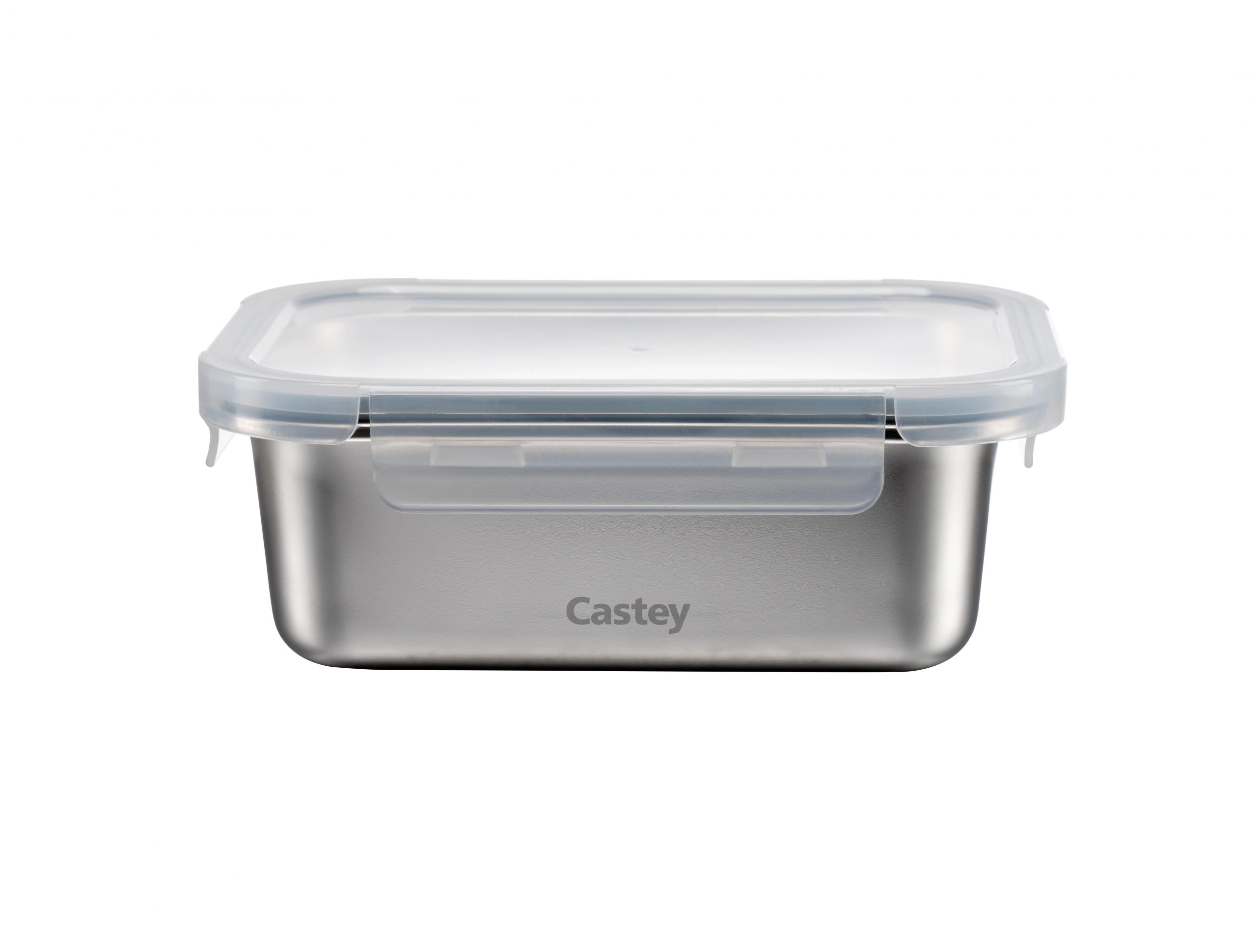 Castey SCA800 Contenitore Inox Rettangololare 800ML con Coperchio Ermetico
