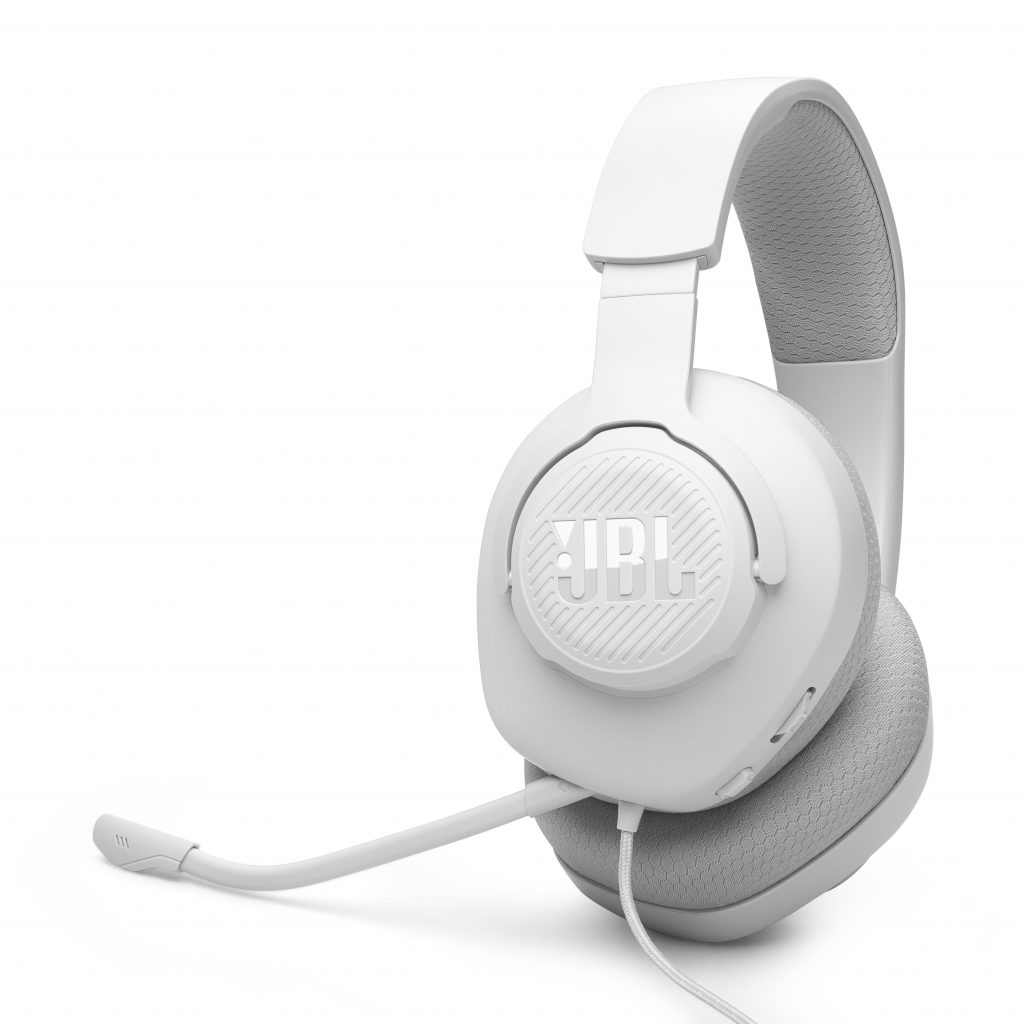 JBL Quantum 100 M2 Bianco Cuffia Gaming Wired con Microfono Rimovibile