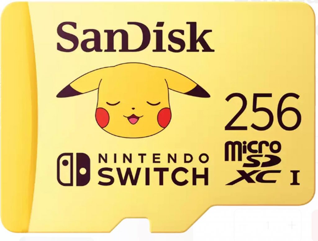 Sandisk SDSQXAO256GGN6ZK Scheda MicroSD 256GB Nintendo Switch Pokemon Pikachu