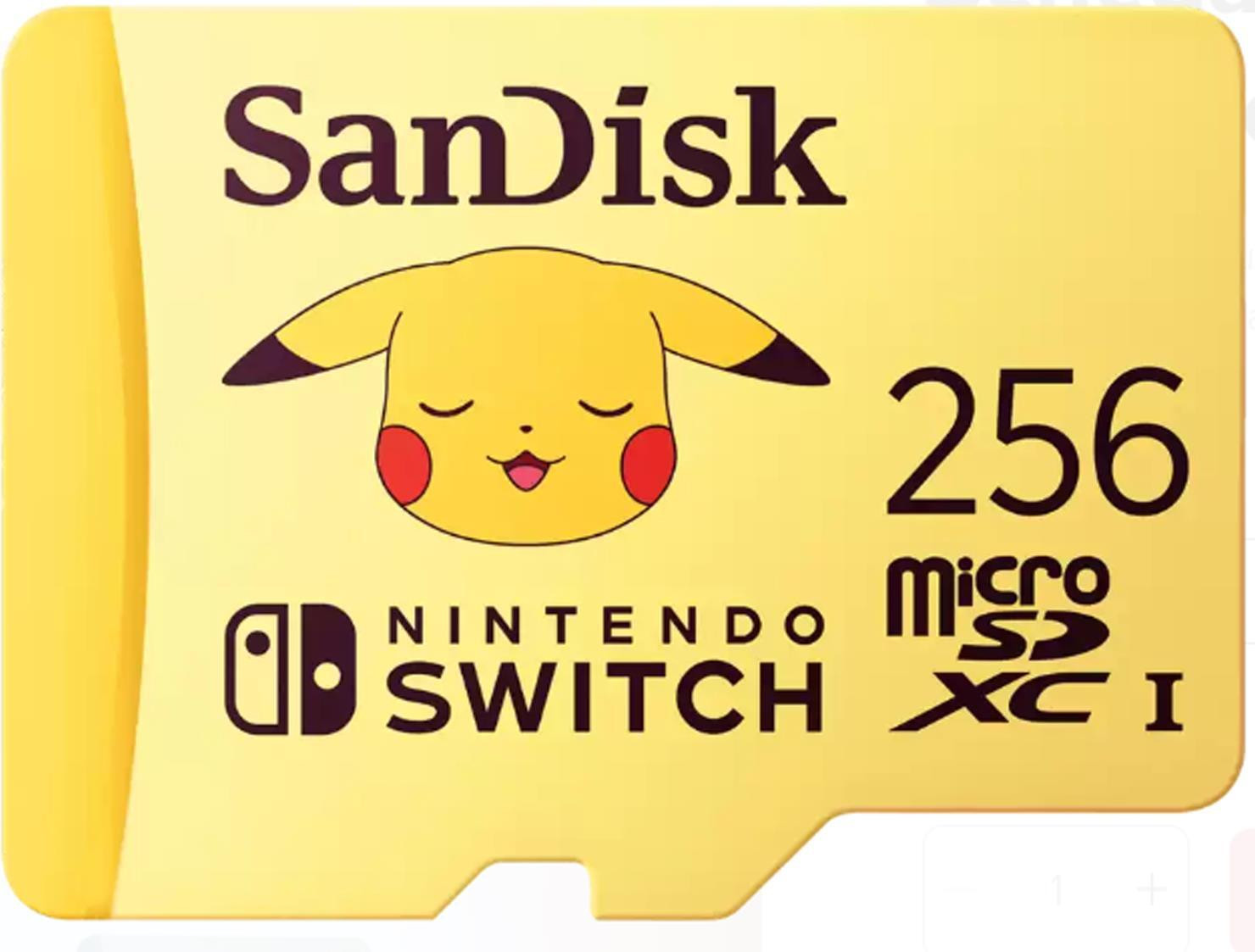 Sandisk SDSQXAO256GGN6ZK Scheda MicroSD 256GB Nintendo Switch Pokemon Pikachu