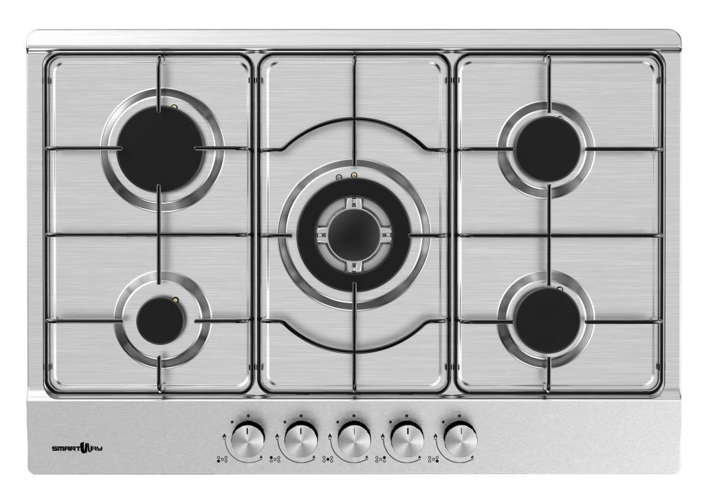 Smartway PG75SM Piano Cottura a Gas 75CM 5 Fuochi Griglie Smaltate
