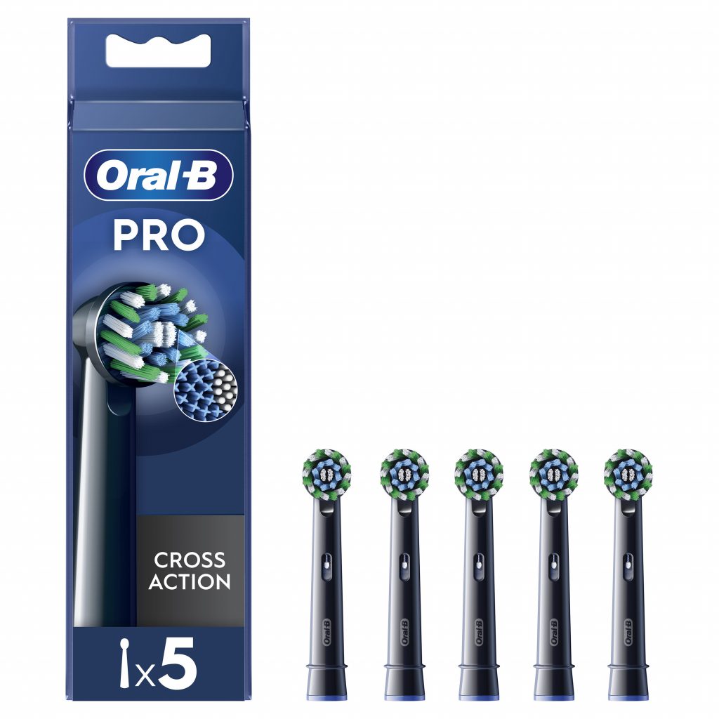 Oral-B EB50 Testina di Ricambio Cross Action Nera 5 Pezzi