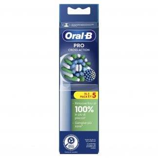 Oral-B EB50 Testina di Ricambio Cross Action Bianca 5 Pezzi