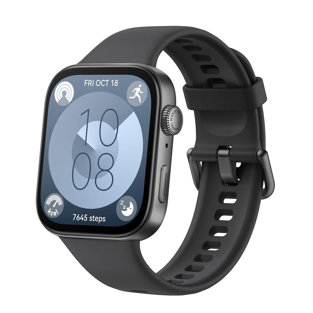 Huawei Watch Fit 3 Black Smartwatch 1.82 Pollici Amoled Fluoroelastomero Strap