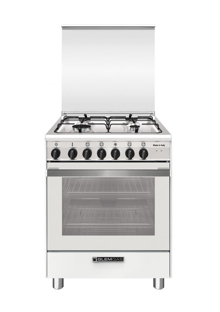 Glem Gas SA664MWH6 Bianca Cucina a Gas 60CM 4 Fuochi con Forno Elettrico