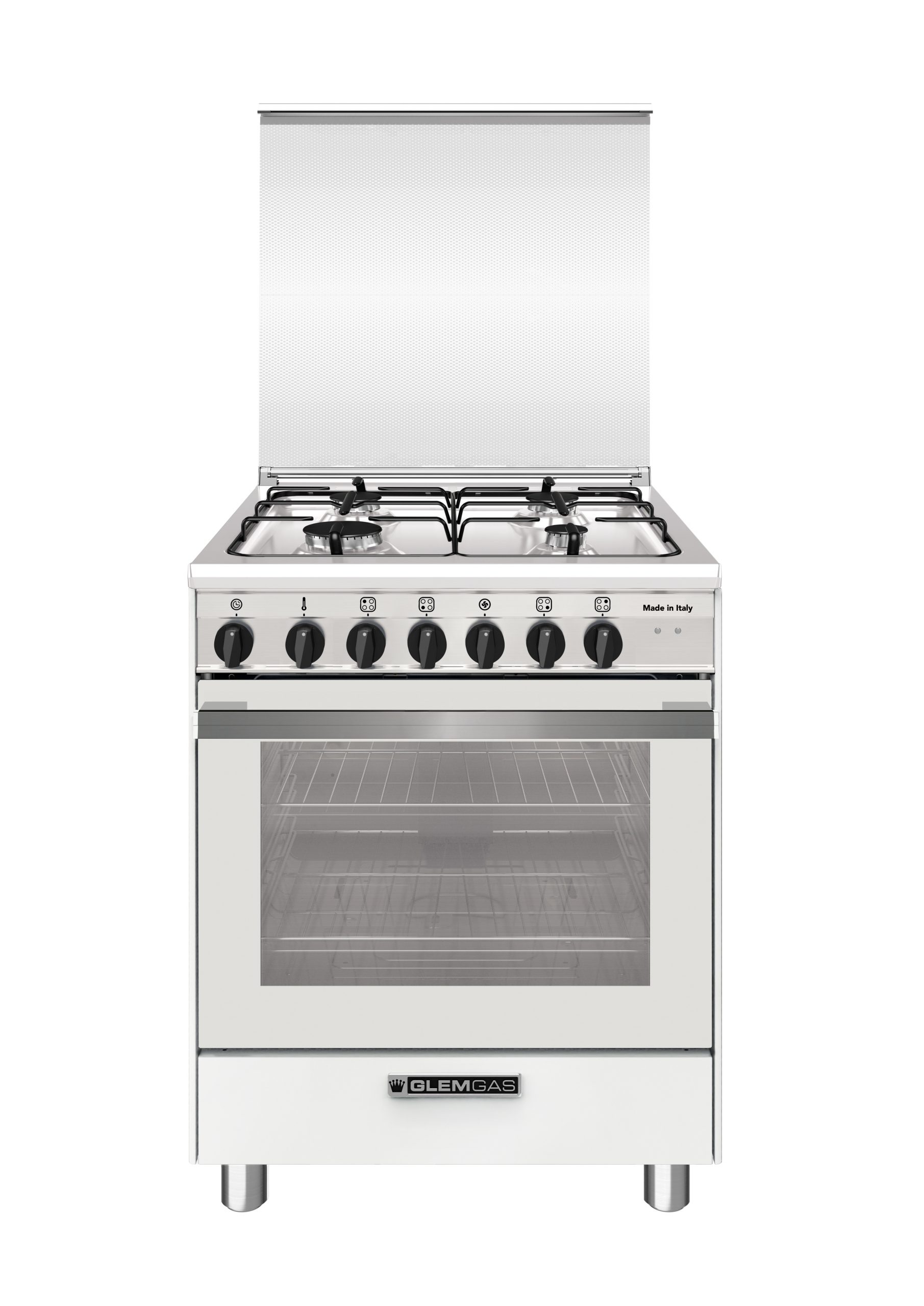 Glem Gas SA664MWH6 Bianca Cucina a Gas 60CM 4 Fuochi con Forno Elettrico