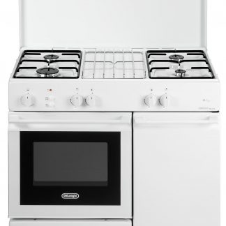 De Longhi SGGW854NEDM Cucina a Gas 86x50 4 Fuochi Forno a Gas Coperchio Metallo