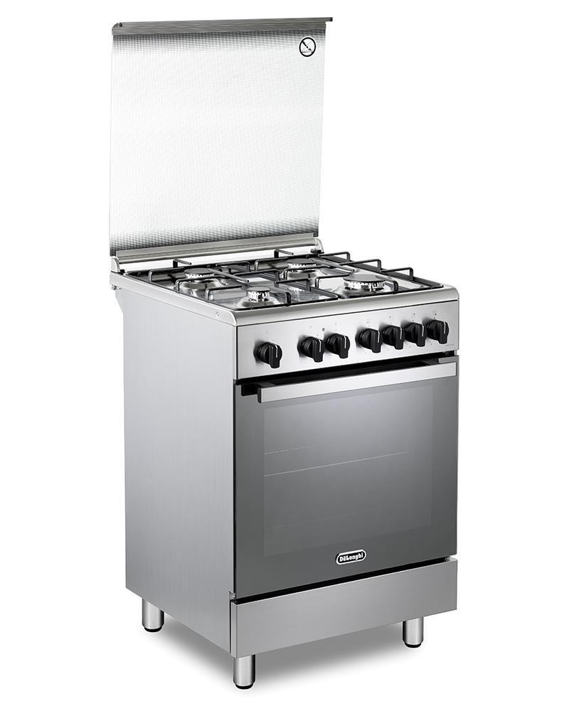 De Longhi DMX64LSG Cucina a Gas con Forno Elettrico Multifunzione 60CM 4 Fuochi