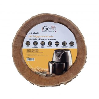 I-Genio 974 Cestelli per Friggitrice Aria in Carta Siliconata 20 CM 15 Pezzi