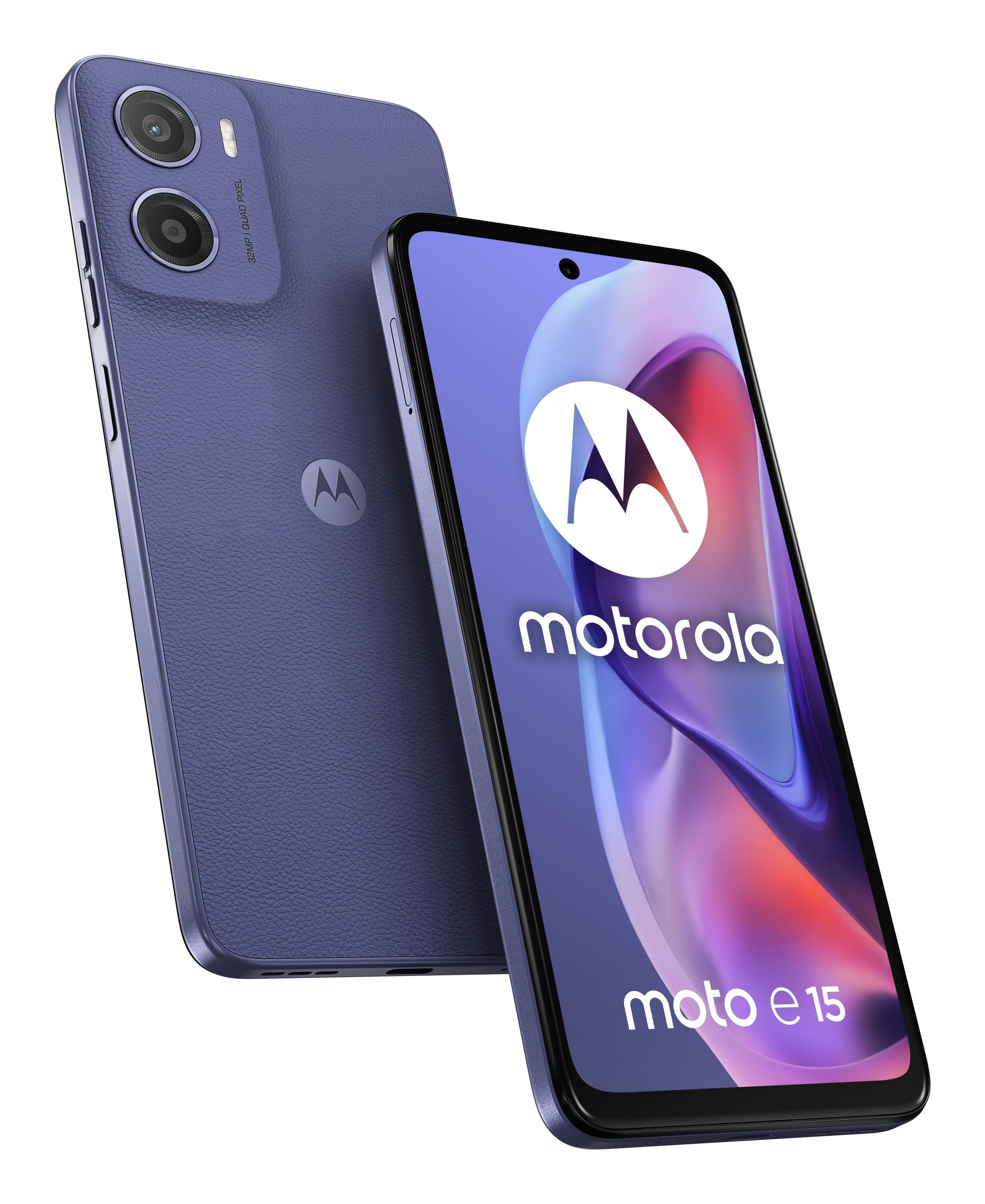 Motorola Moto E15 Fresh Lavender Smartphone 6.67 Pollici HD Plus 2GB 64GB