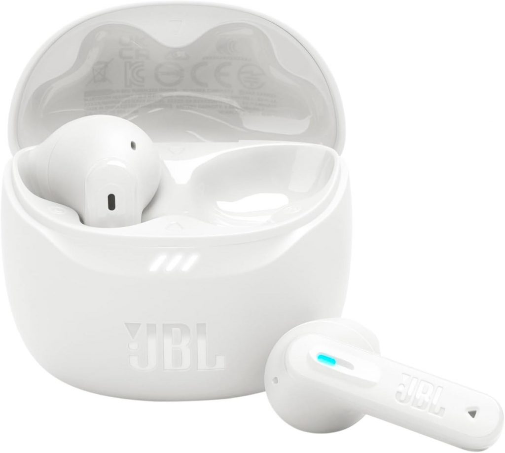 JBL Tune Flex2 White Auricolari con Cancellazione del Rumore