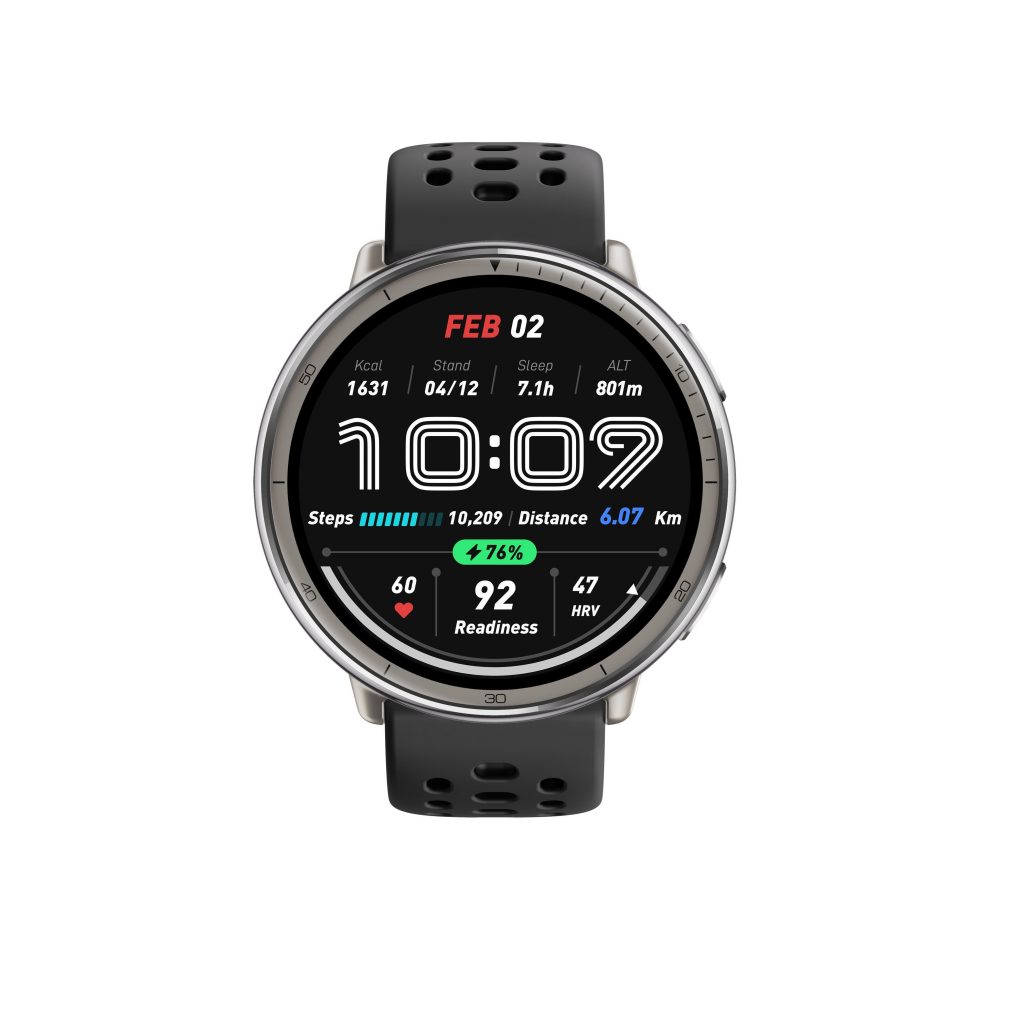 Amazfit Active 2 Round Black Smartwatch 1.32 Pollici Cinturino in Silicone