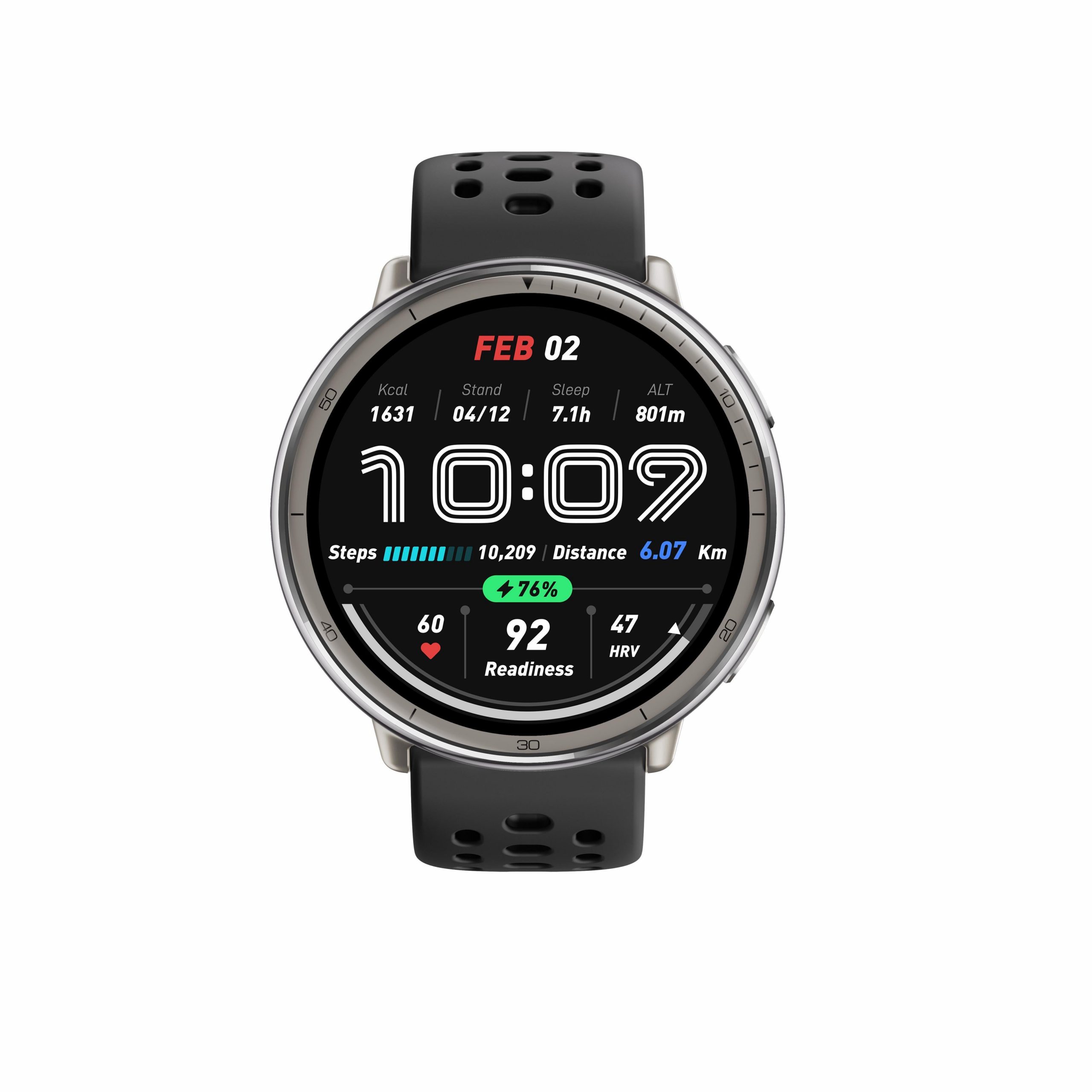 Amazfit Active 2 Round Black Smartwatch 1.32 Pollici Cinturino in Silicone