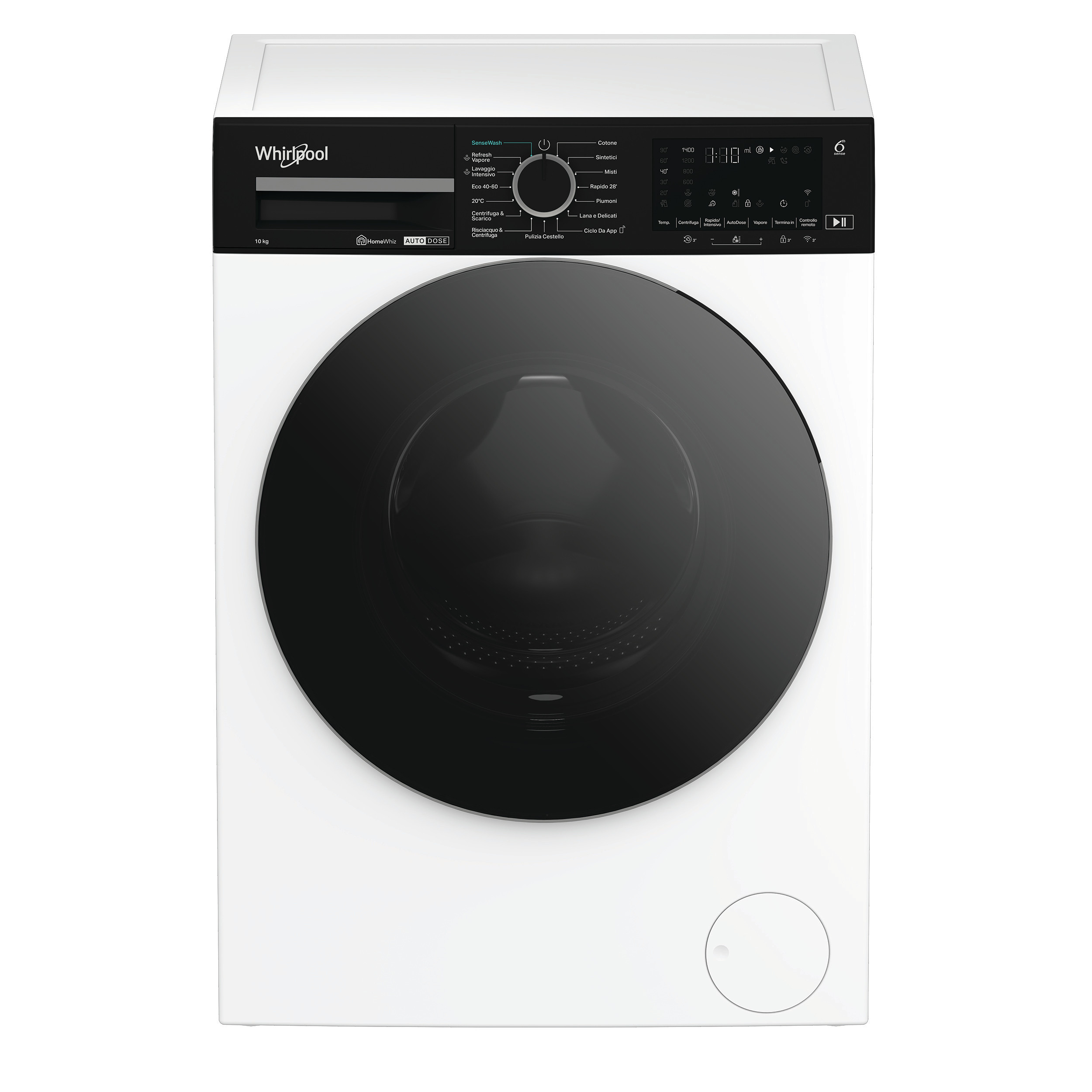 Whirlpool WPM07WADSIT Lavatrice Carica Frontale 10KG 1400Giri Wi-Fi con Autodose