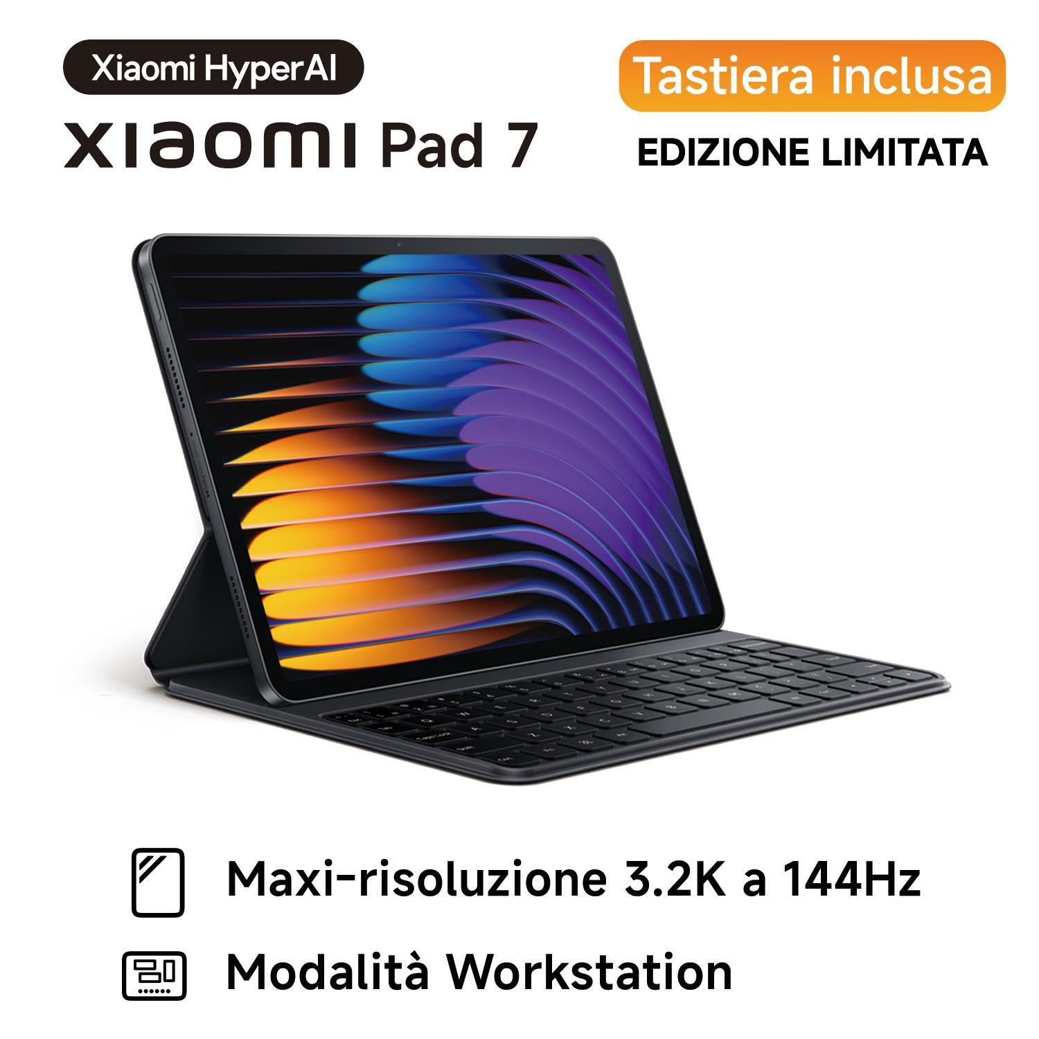 Xiaomi Pad 7 Gray Tablet 11.2 Pollici 3.2K 8GB 128GB con Tastiera