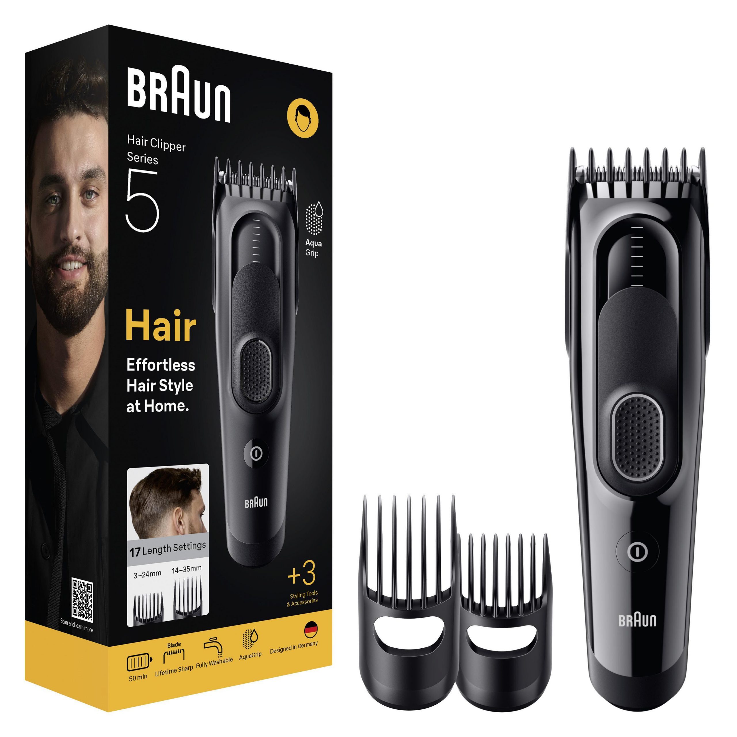 Braun HC5530 Regolacapelli Ricaricabile con Accessori