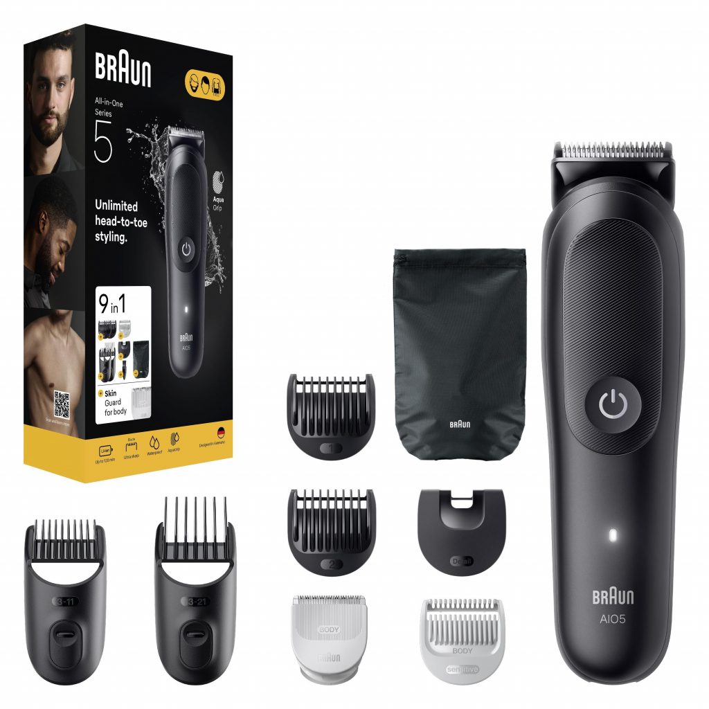 Braun AIO5 Regolabarba e Capelli 9in1 con Accessori