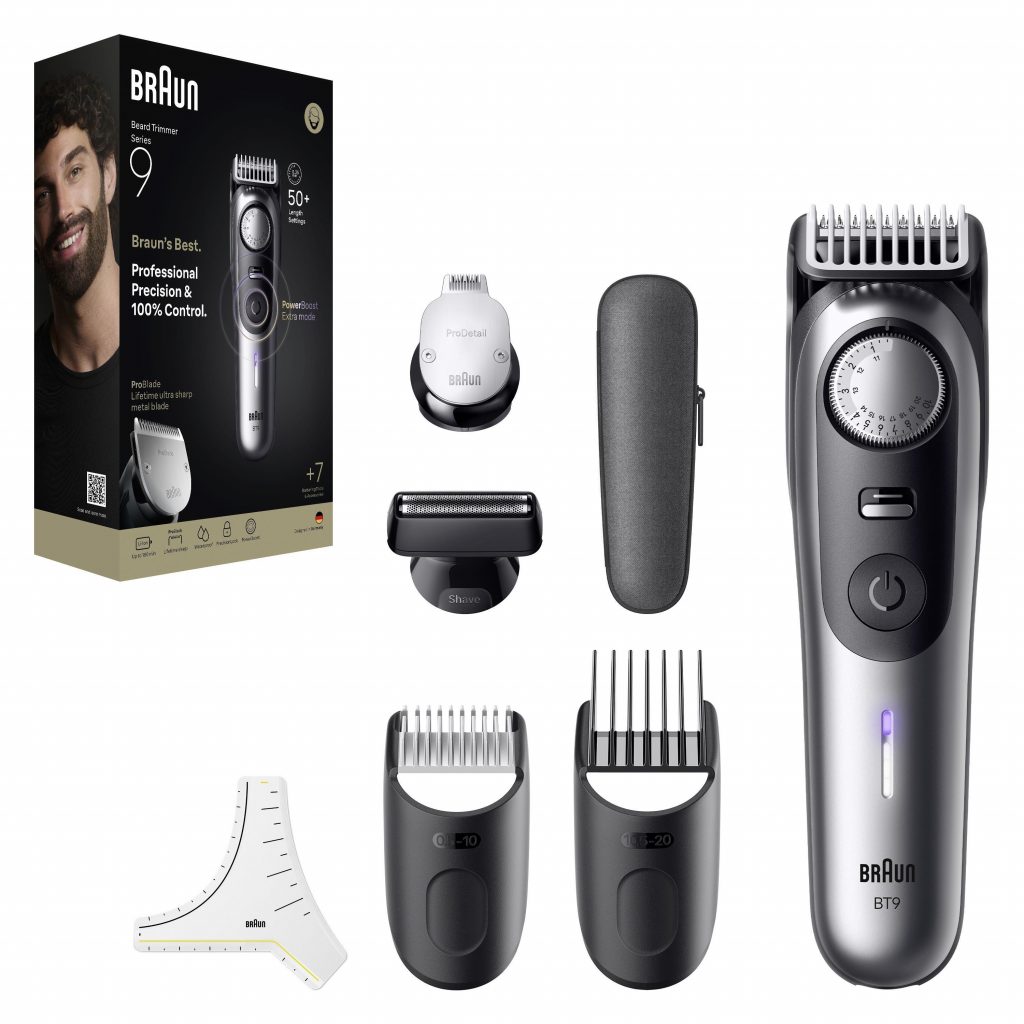 Braun BT9520 Regolabarba Ricaricabile con Accessori