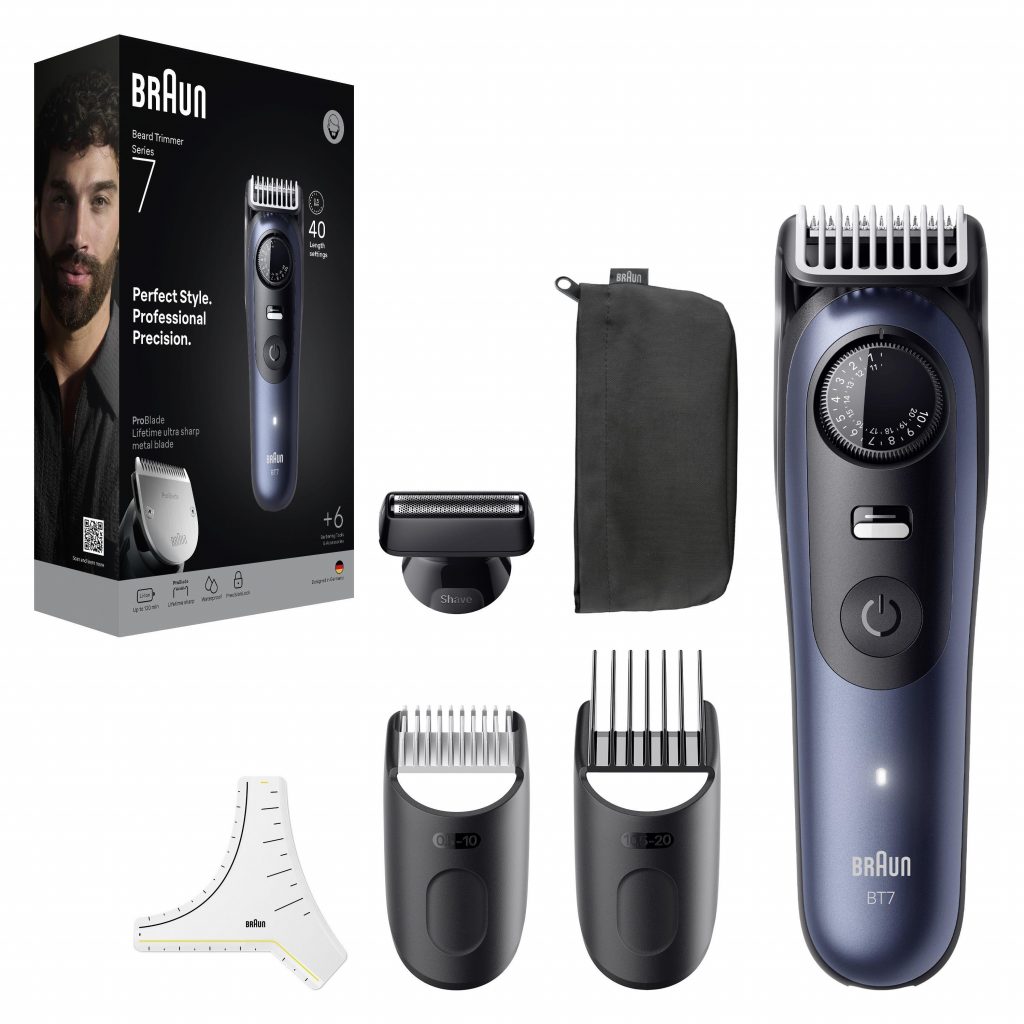 Braun BT7520 Regolabarba Ricaricabile con Accessori