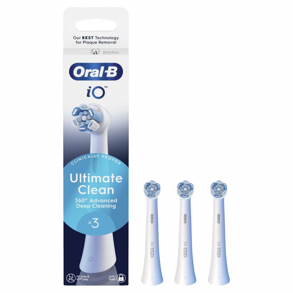 Oral-B 80782583 Testina di Ricambio Ultimate Clean per Spazzolini iO 3 Pezzi