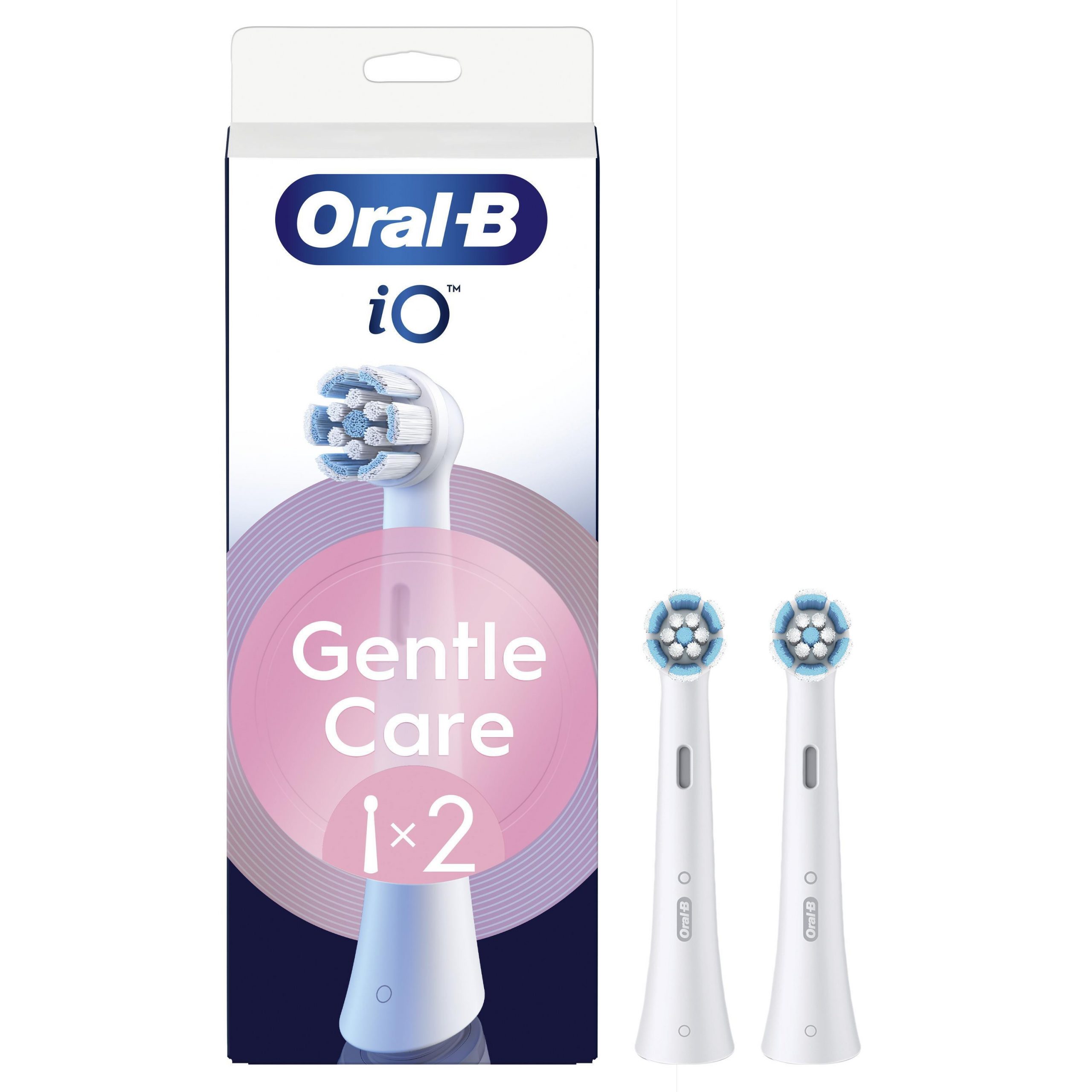 Oral-B 80782582 Testina di Ricambio Gentlecare per Spazzolini iO 2 Pezzi