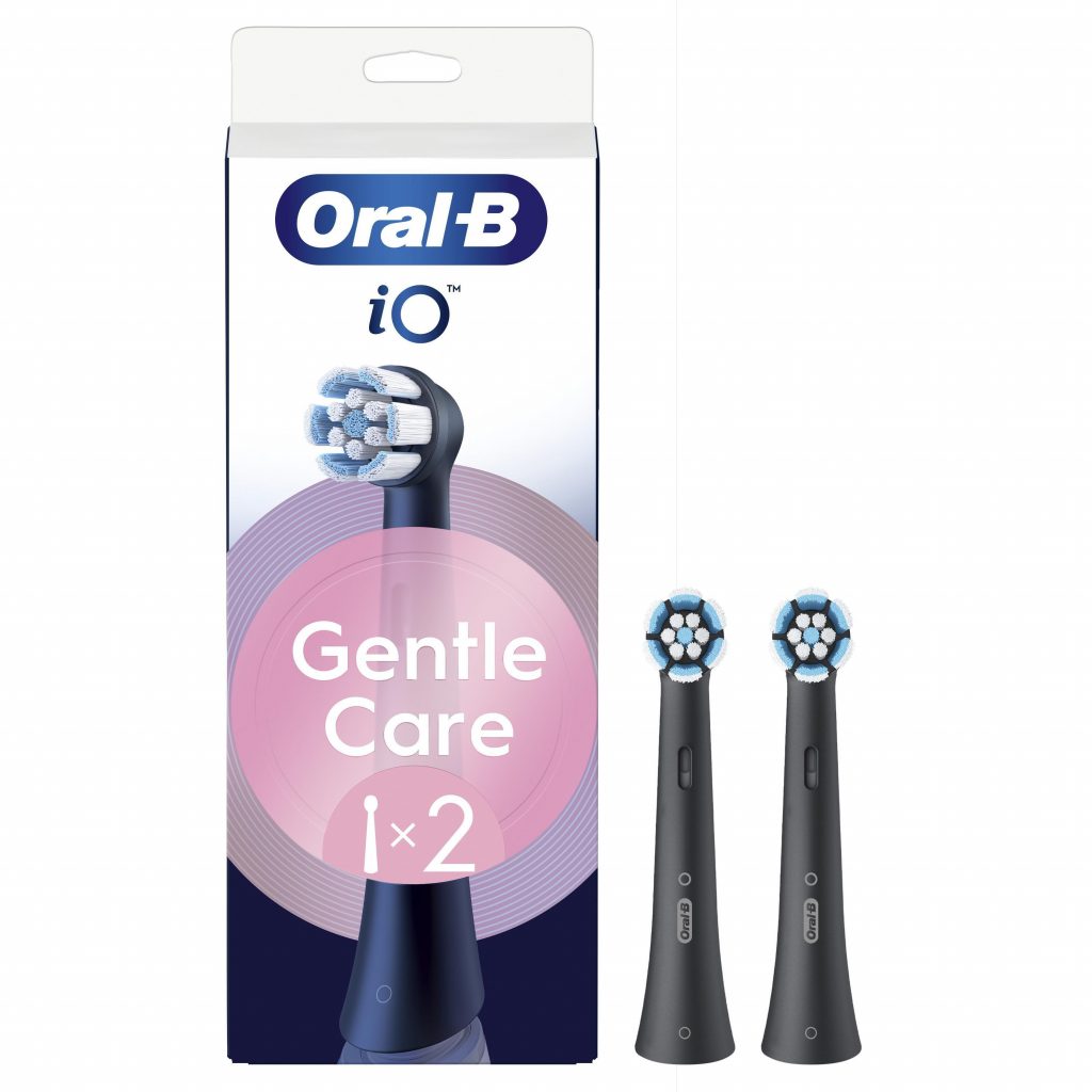 Oral-B Testina di Ricambio Gentle Care Nera Confezione 2 Pezzi per Spazzolini iO