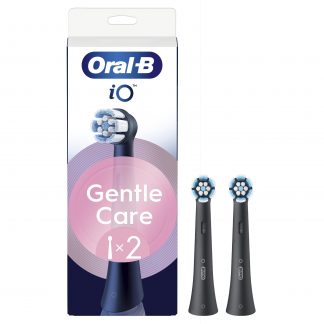 Oral-B Testina di Ricambio Gentle Care Nera Confezione 2 Pezzi per Spazzolini iO