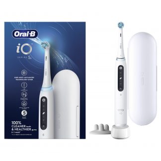 Oral-B iO 5s Quite White Spazzolino Elettrico con Base di Ricarica e Custodia