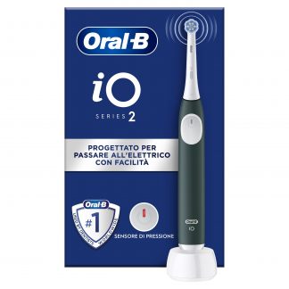Oral-B iO2 Clean and Care Dark Green Spazzolino Elettrico con Testina Gentlecare