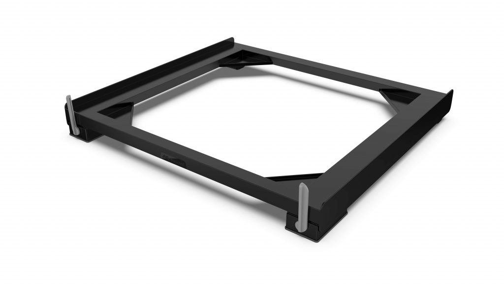 Meliconi Base Move Black Base Antivibrazioni con Ruote e Freni per Lavatrici