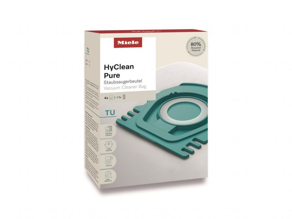 Miele HyClean Pure TU Confezione 4 Sacchetti e 1 Filtro per Guard L1 e Guard S1