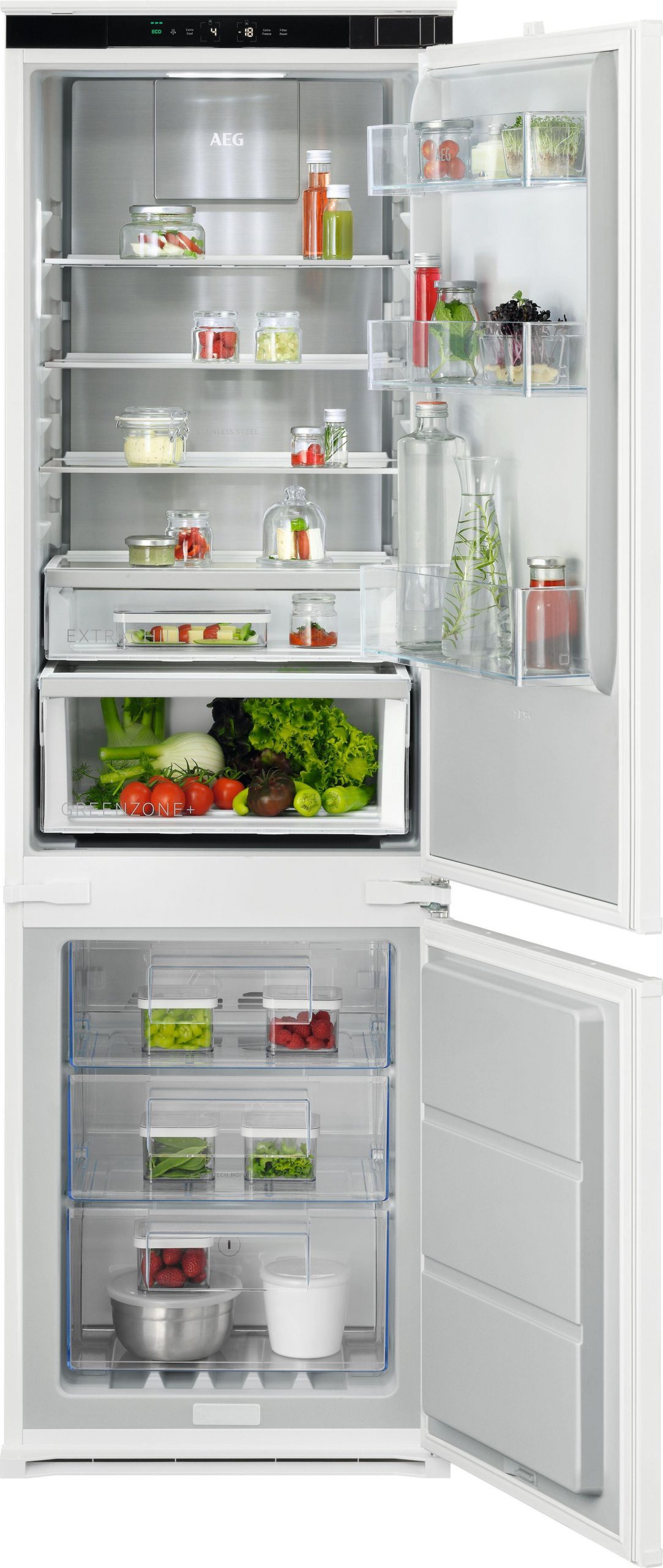 AEG TC8MS18FDS Frigorifero Combinato da Incasso 249LT Alto 177.5CM Nofrost